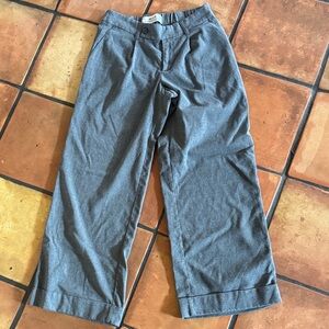 Hollister Women's Charcoal Wide-Leg Trousers